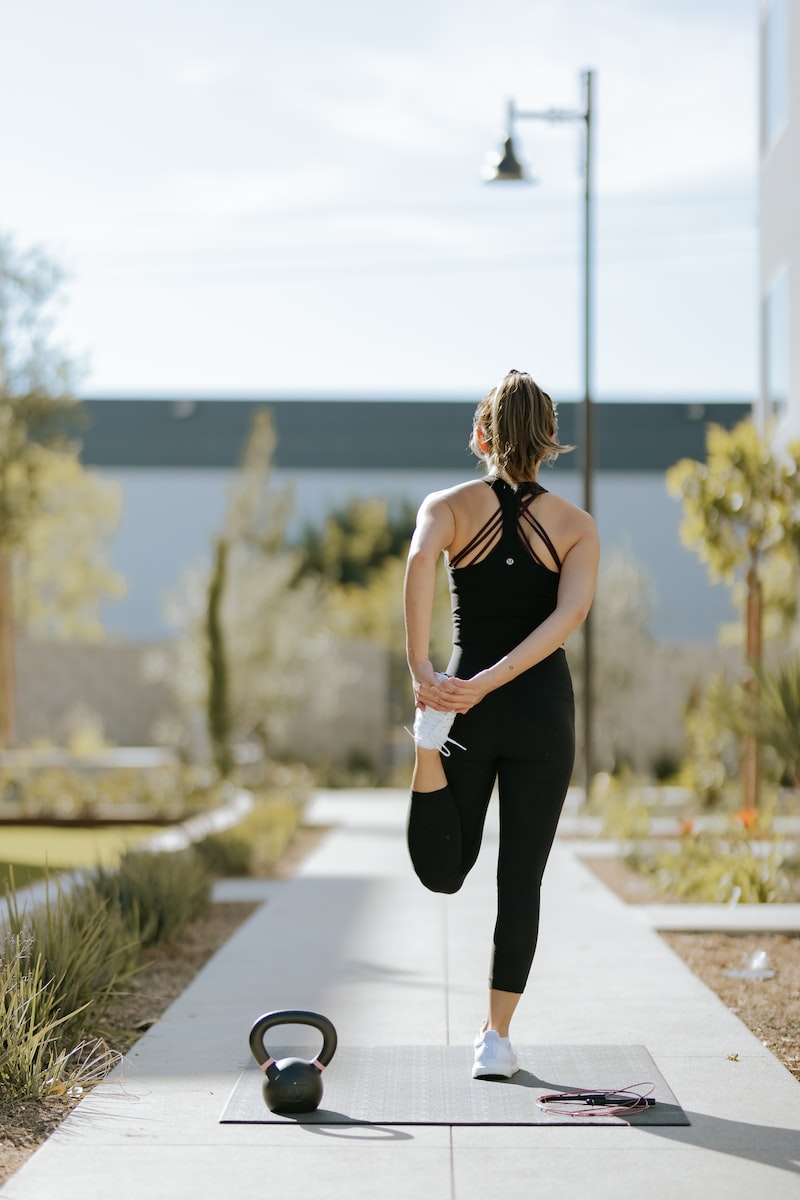 woman stretching